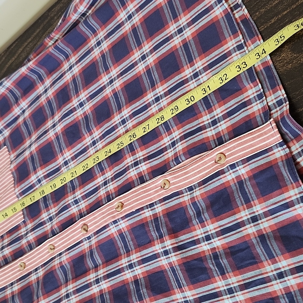 Anthropologie Cotton Boyfriend Shirt Long-Sleeve Tunic Mini Dress Plaid - Picture 6 of 9